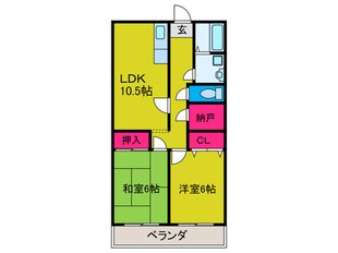 グリ－ンコ－ト川西の物件間取画像